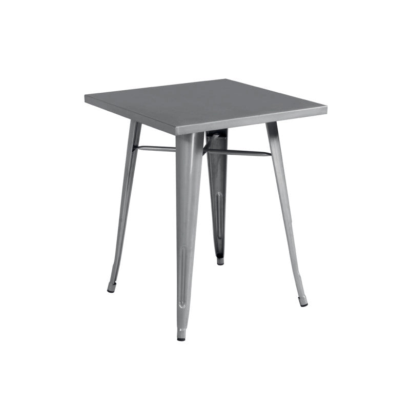 Set Di 2 Tavoli Lamiera 60X60 Silver Moia