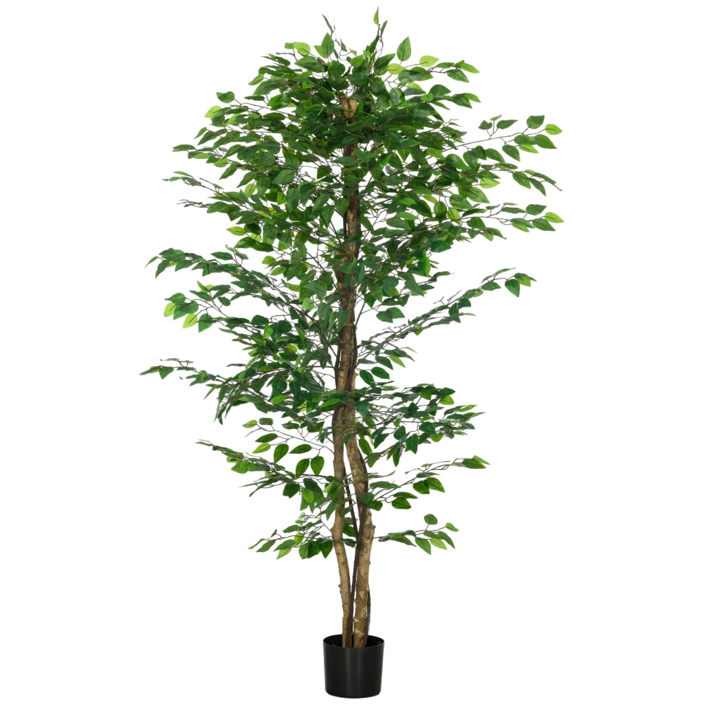 Pianta Ficus Artificiale ¨C Minimal ¨C Verde 180 cm con Vaso