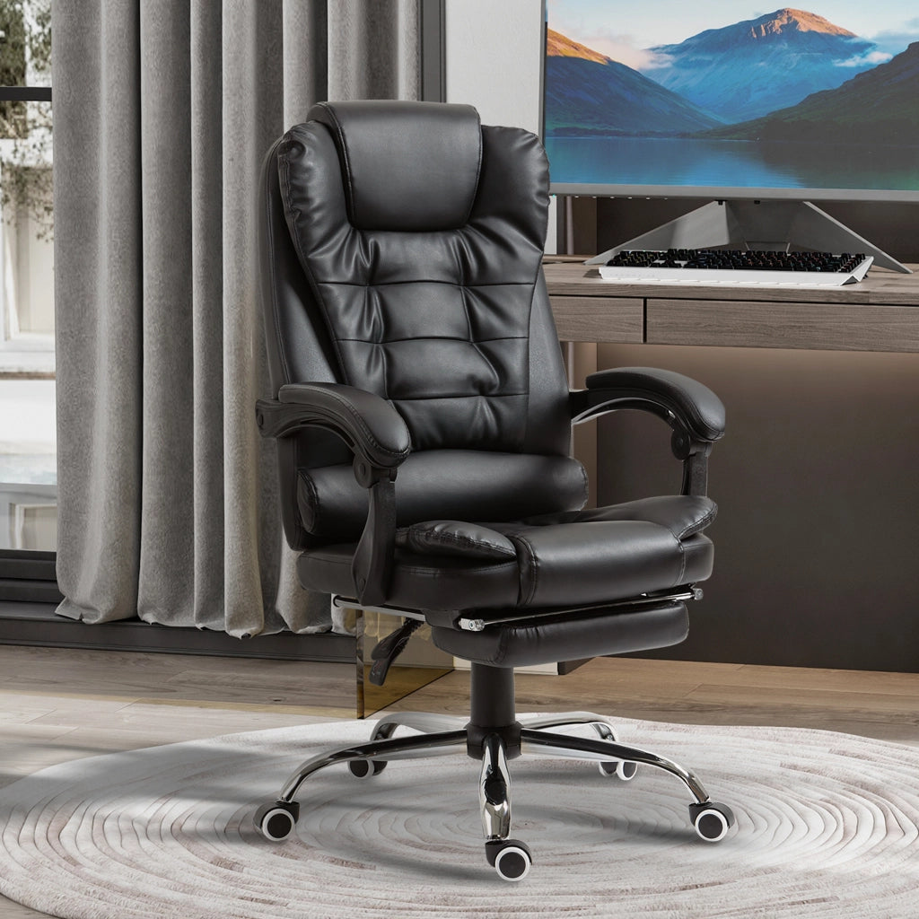 Sedia da ufficio manager reclinabile ¨C Minimal ¨C nero 64.5x69x117 cm