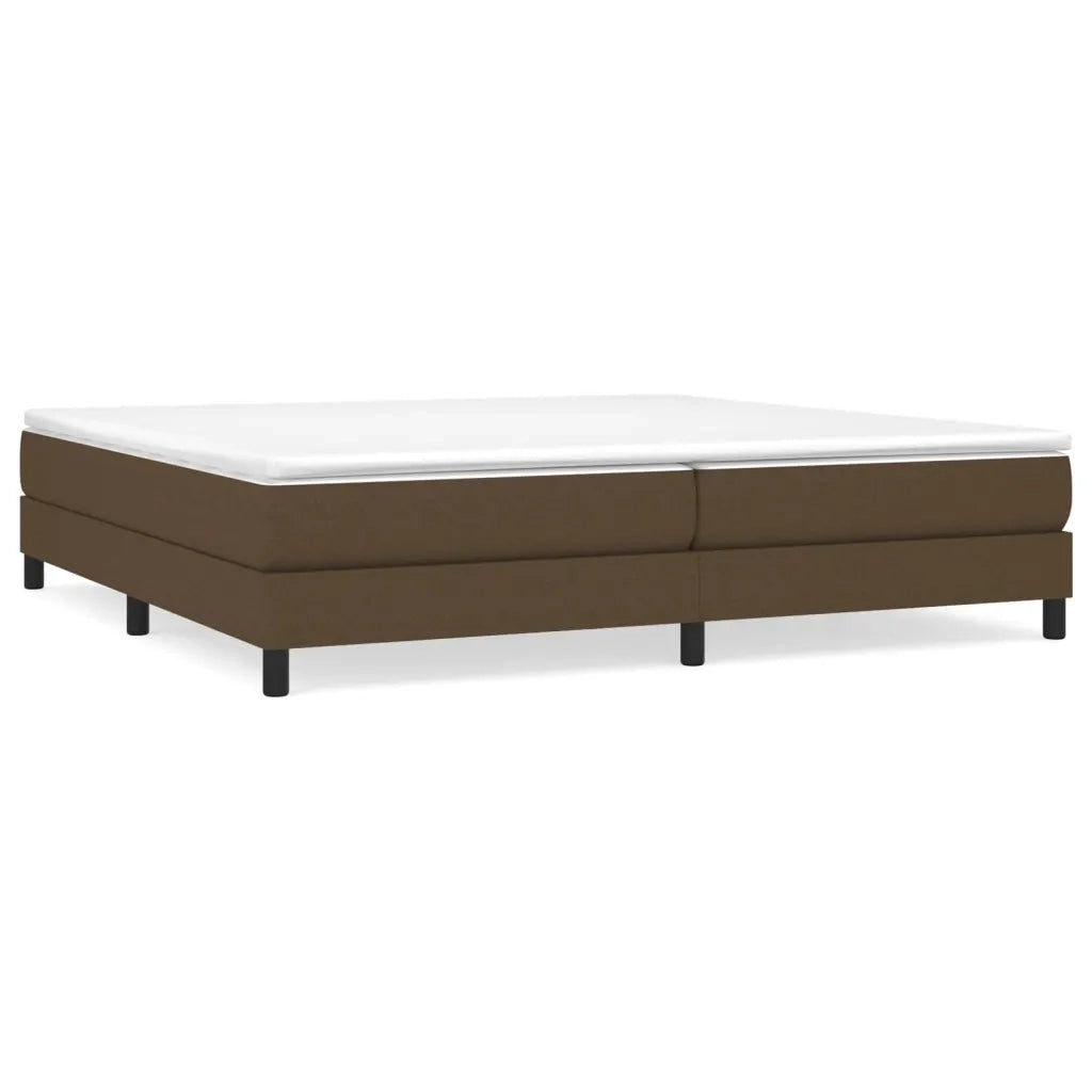 Letto matrimoniale | Letto per adulti | Struttura Letto a Rete a Molle Marrone Scuro 200x200 cm in Tessuto