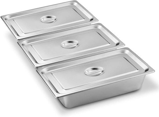 Set di contenitori per impanare 3 pezzi contenitore 1/3 scala per impanare 325 x 175 x 65 cm contenitore gastronorm con coperchio set di scodelle per impanare scodelle stivabili set di scatole per impanare per cucina