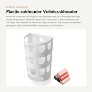 Supporto da parete in plastica per contenitore - Realizzato in PP resistente - Disegno progettato per risparmiare spazio - Molteplici fori grandi - Facile da installare - Codice prodotto: [inserire codice prodotto] - Modello: [inserire modello]