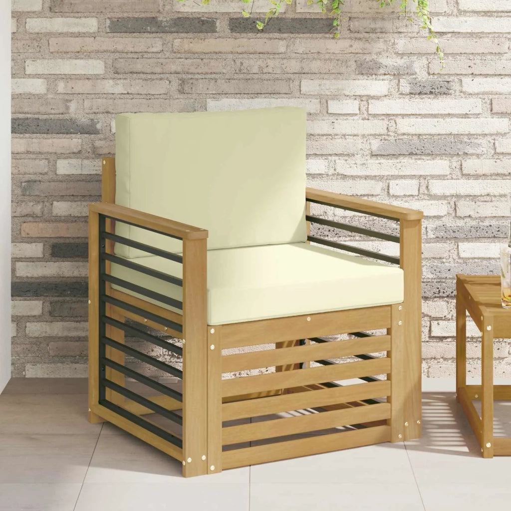 Set di divani da esterno Poliestere Bianco 3439107