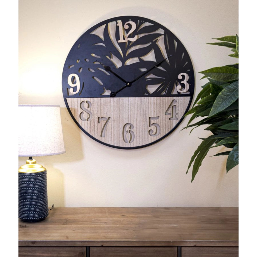 Orologio da Parete VKH257, Nero, Metallo, 60x2,5x60 cm