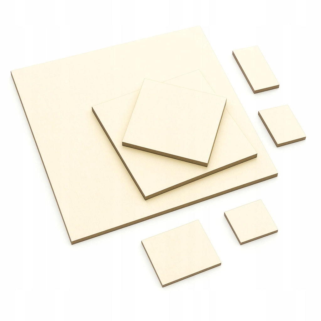 Lastra in Compensato Tecnico LaserSmooth 20x20x2.5 cm – Classe I, Levigata su Entrambi i Lati