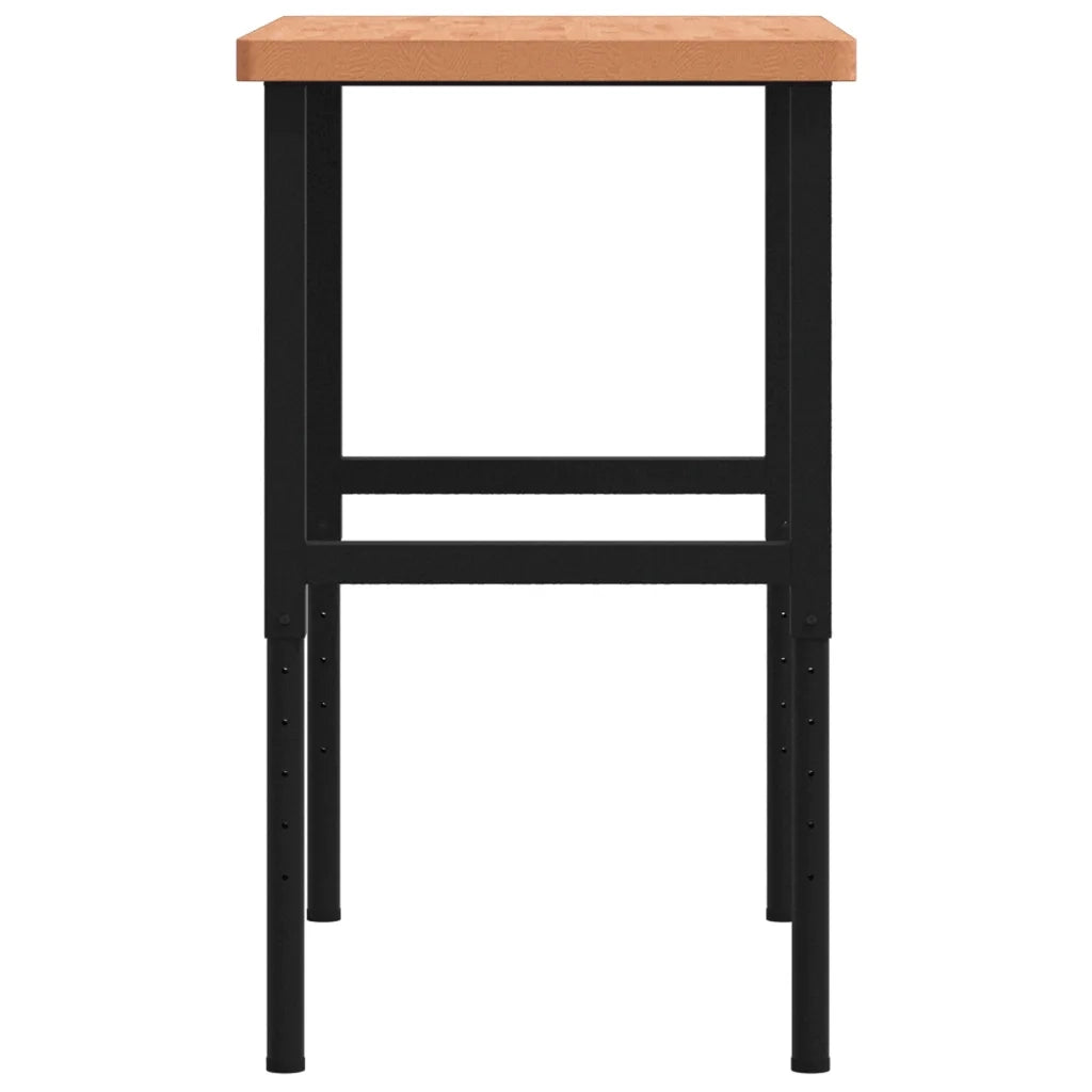 Banco Lavoro 100x60x(73-99,5) cm Legno di Faggio Rettangolare 3309685