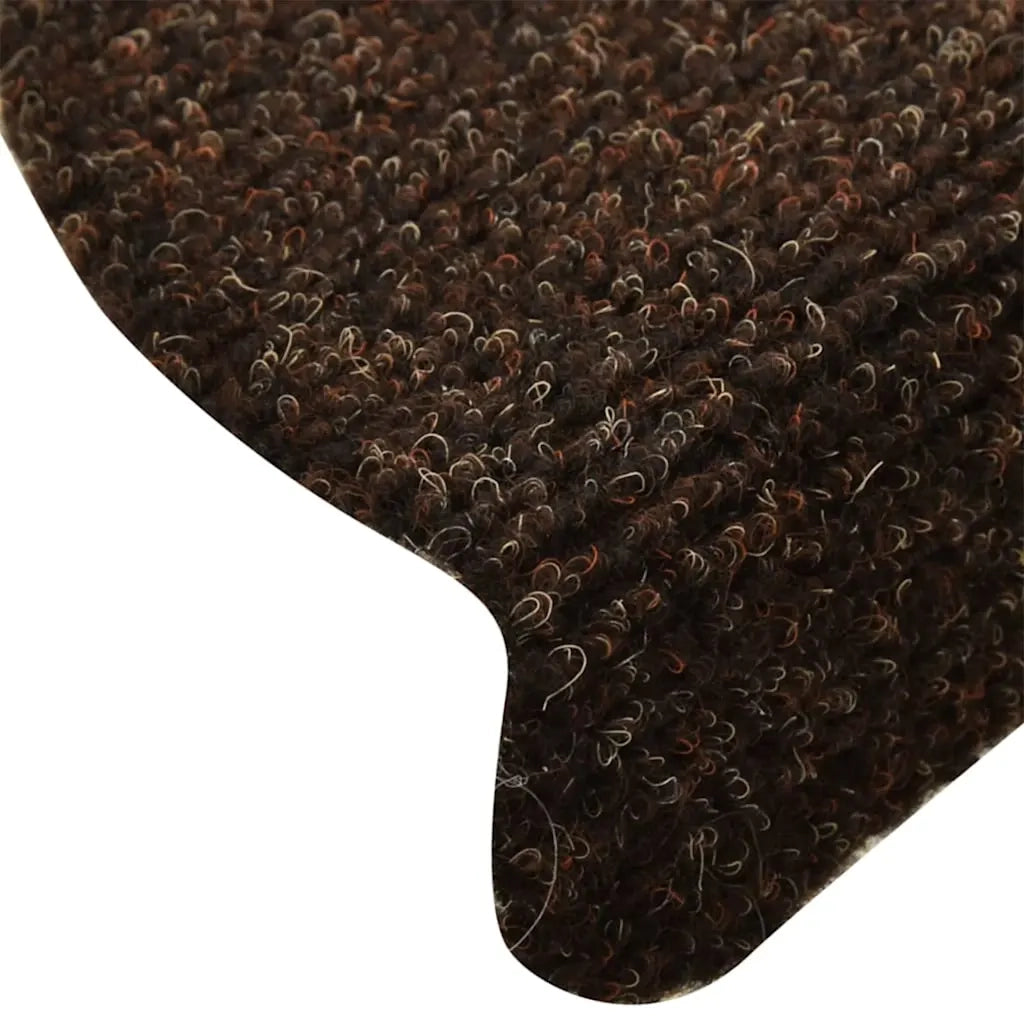 Tappetini per scale autoadesivi 30 pz 65x21x4 cm marrone semicircolari grandi 3365662