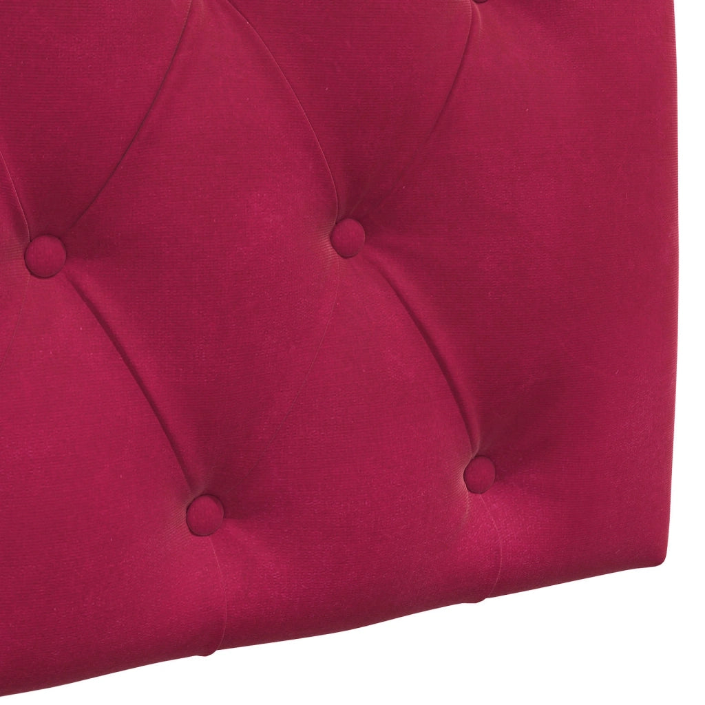 Testiera sospesa Con luce LED Rosso Vino Velluto 3424670