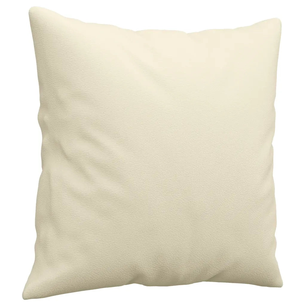 Divano a 3 Posti con Cuscini Crema 180 cm in Similpelle 3200809