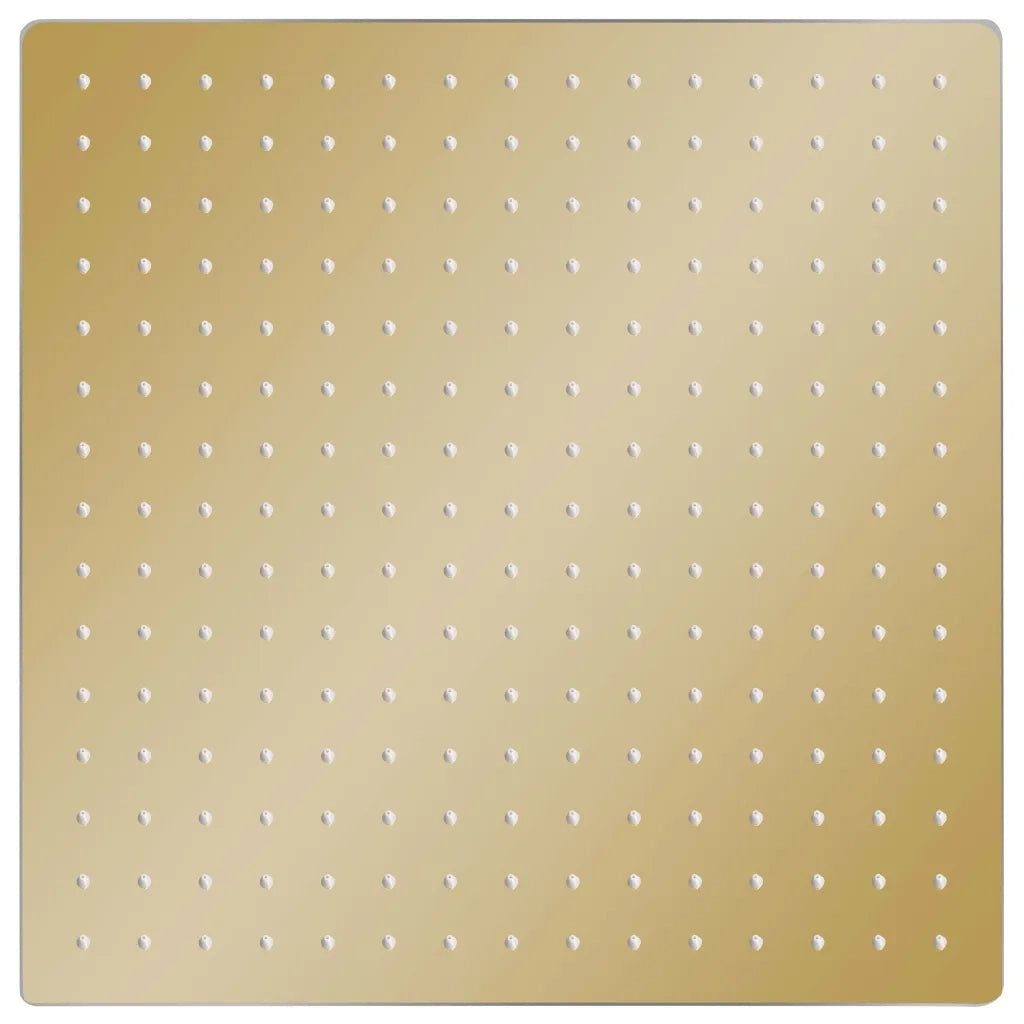 Testa Doccia a Pioggia in Acciaio Inox 40x40 cm Quadrata Oro 147711