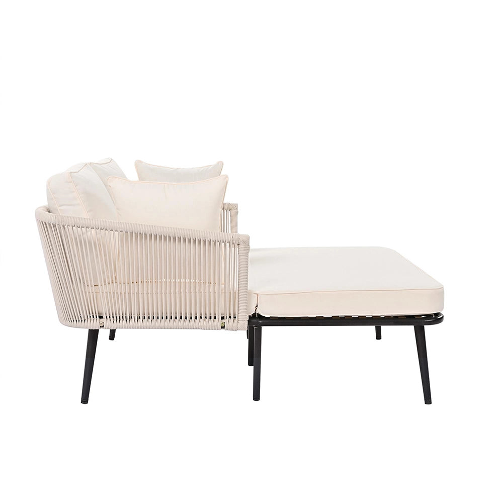 Set giardino - Xylo - 2 posti con cuscini lavabili beige