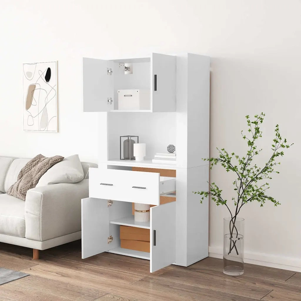 Credenza | Madia | Buffet da pranzo | Armadio da pranzo Bianca in Legno Multistrato