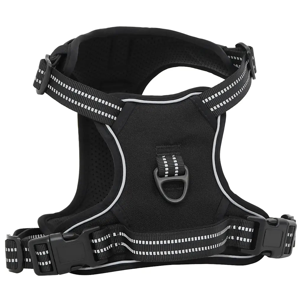 Pettorina per Cani con Strisce Riflettenti Regolabile Nera XL CFW4389954
