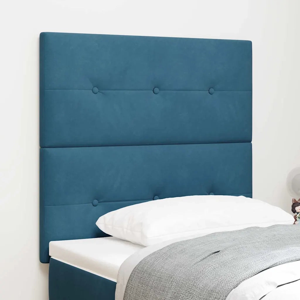 Testiera | Testata LED con strisce LED Blu 80 cm Velluto