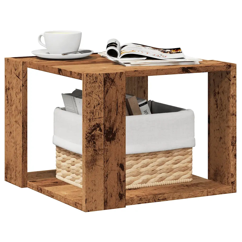 Tavolino da Salotto-Tavolino da soggiorno-Tavolo Legno Vecchio 40x40x30 cm Legno Multistrato