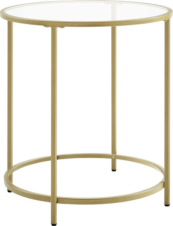 Tavolo da notte a forma rotonda con cassettone