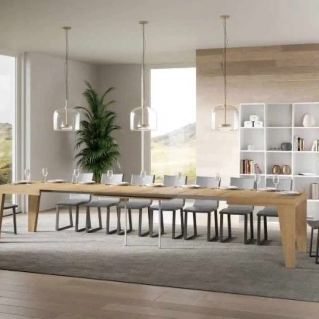 Tavolo allungabile 140/400x90 cm Naxy colore quercia natura