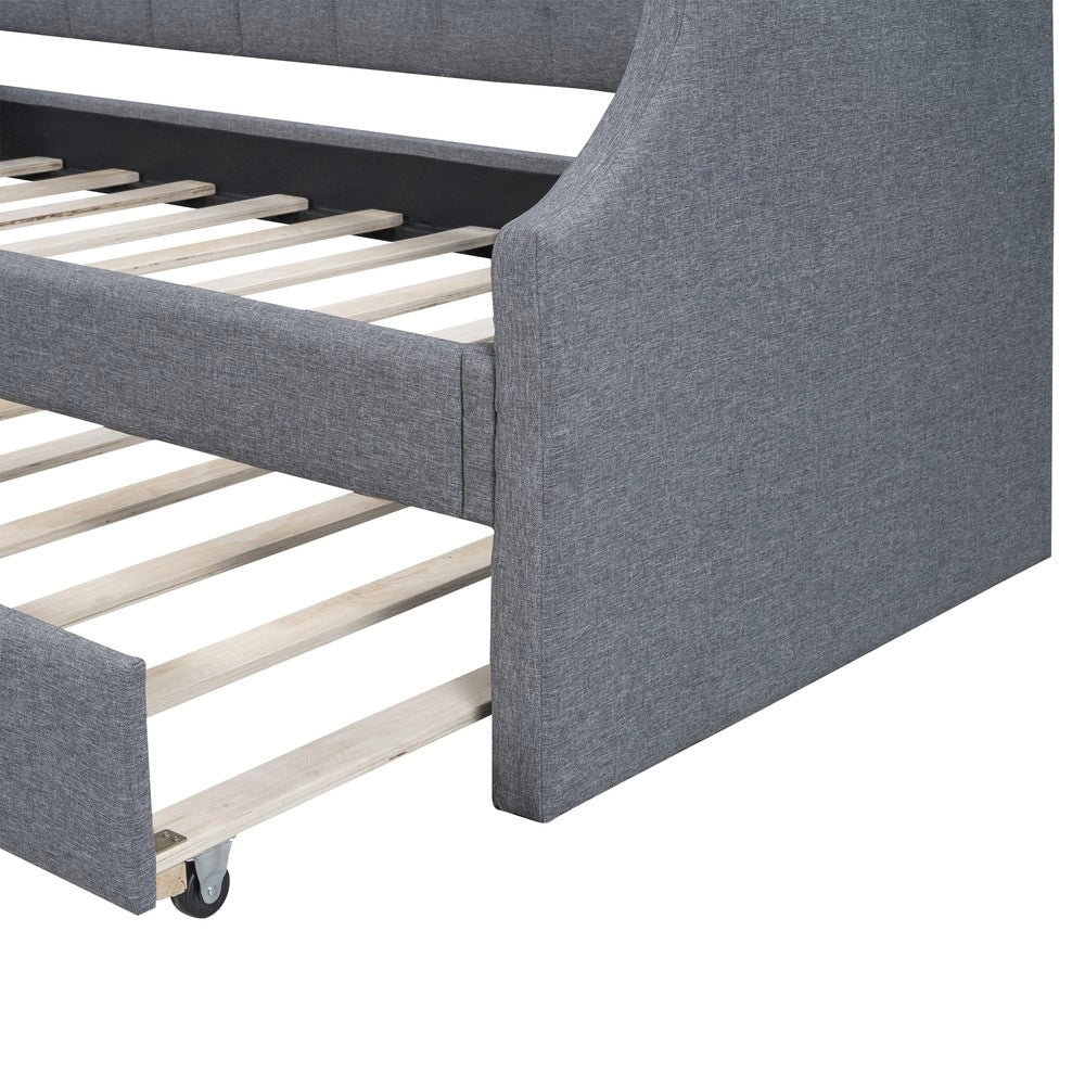 Letto Singolo Imbottito con Rollbett ¨C MINIMAL ¨C Grigio 90x200