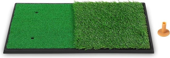 Matto da pratica portatile - 2 colori - prato di casa - golf da pratica all'aperto - toccare il prato - cuscino di prato da raschiare