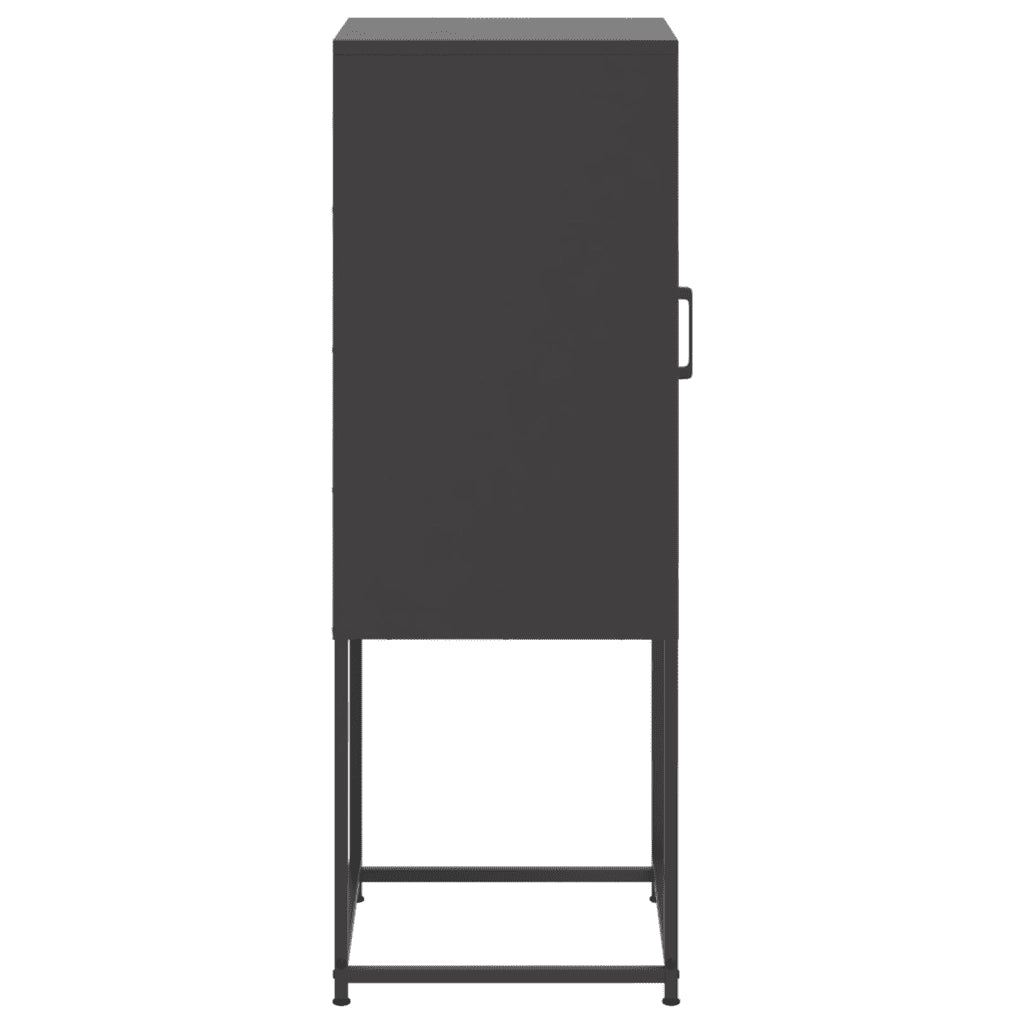 Credenza | Madia | Buffet da pranzo | Armadio da pranzo Nera 36x39x107 cm in Acciaio