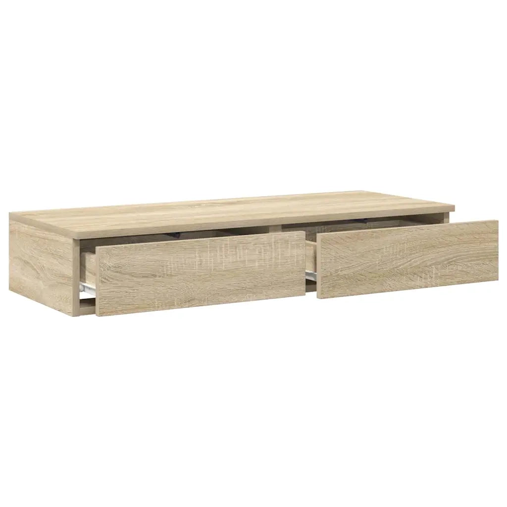 Cassetti per letto | Comodino | Armadio da Notte | Mobiletto da notte Rovere Sonoma 75 x 36,5 x 16,5 cm