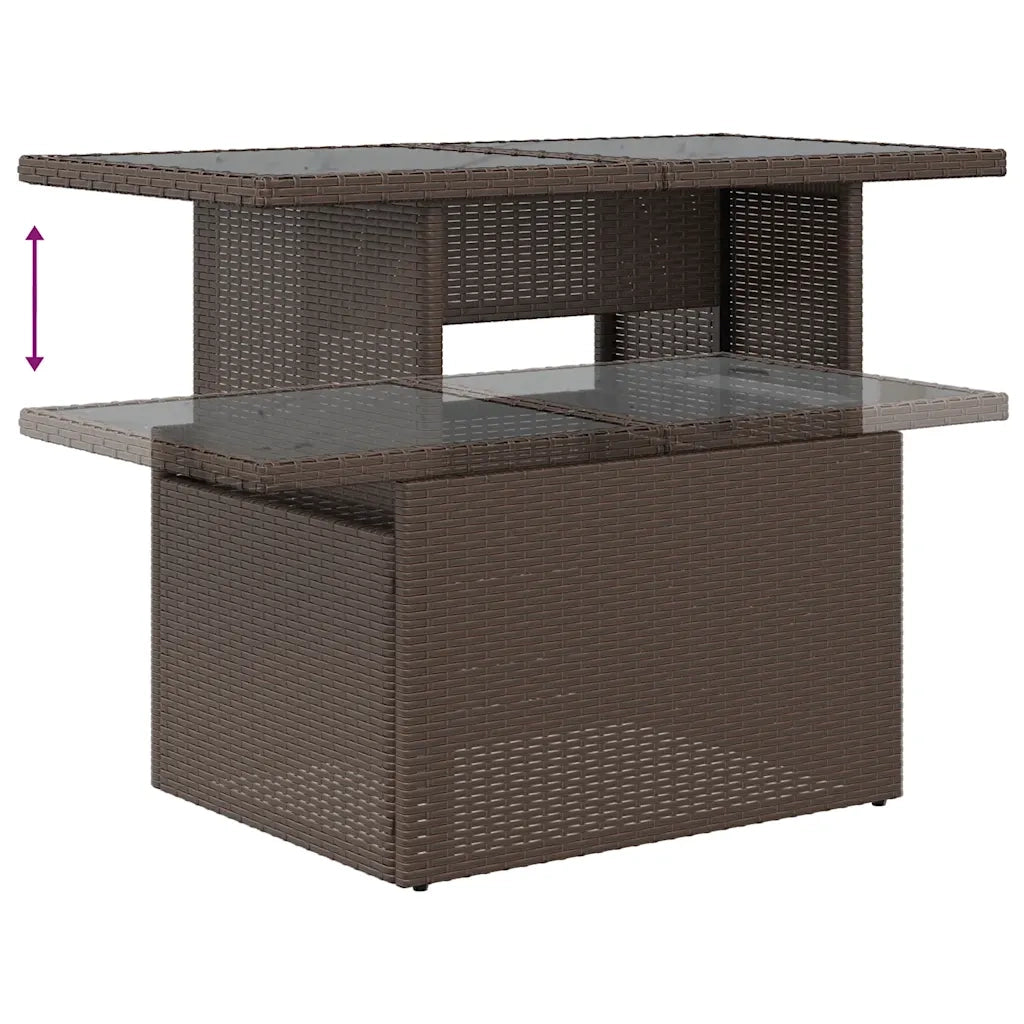 Set Divano da Giardino 6 pz con Cuscini Marrone in Polyrattan 3326324