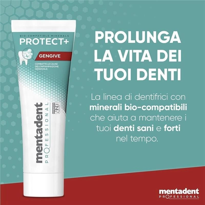 MENTADENT SET 4 PZ DENTIFRICIO PROFESSIONAL 75 ML L'UNO COMBATTE L'INFIAMMAZIONE DELLE GENGIVE