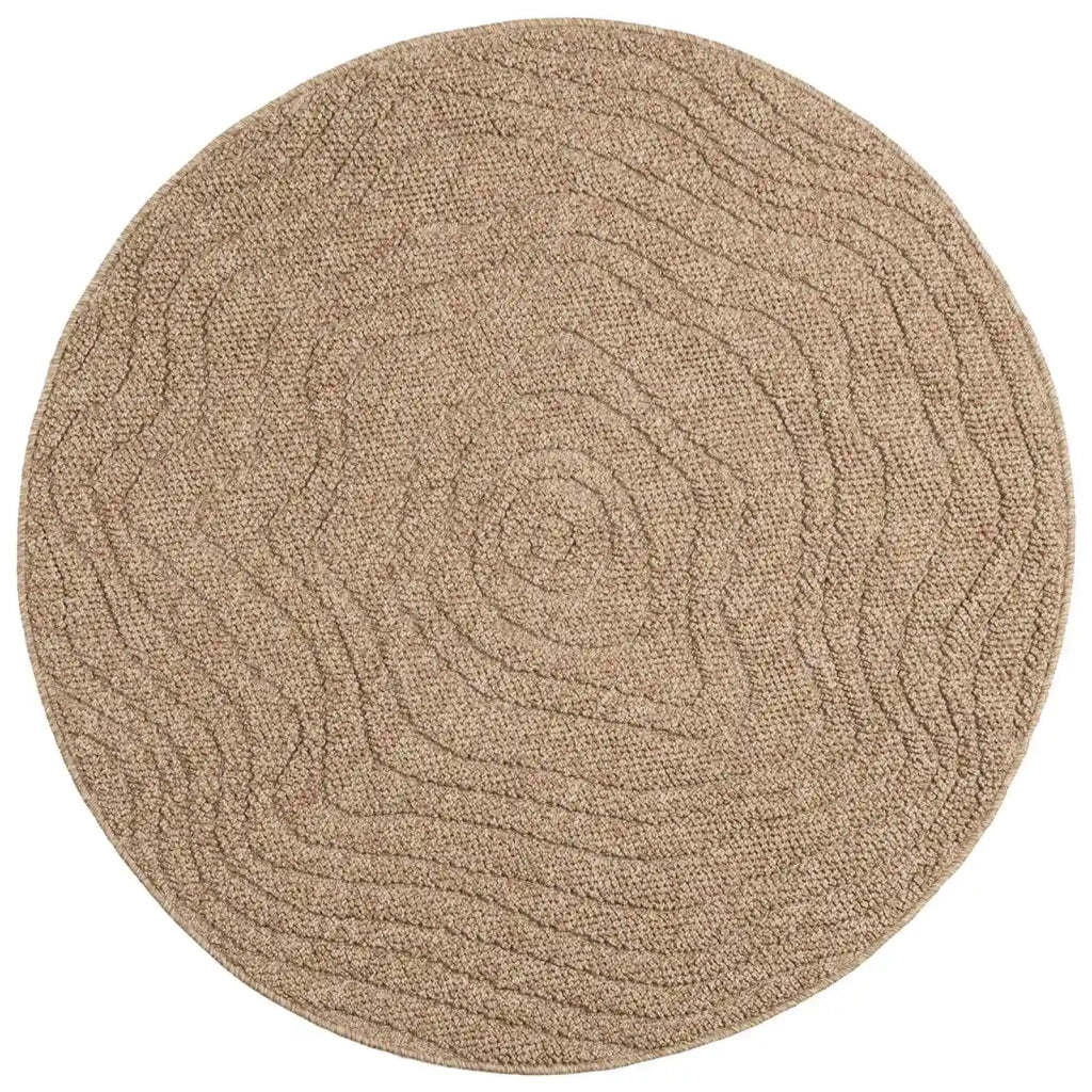 Tappeti per area | Tappeti a zone Moir¨¦ Rotondo AGIRA Naturale ? 160 CM