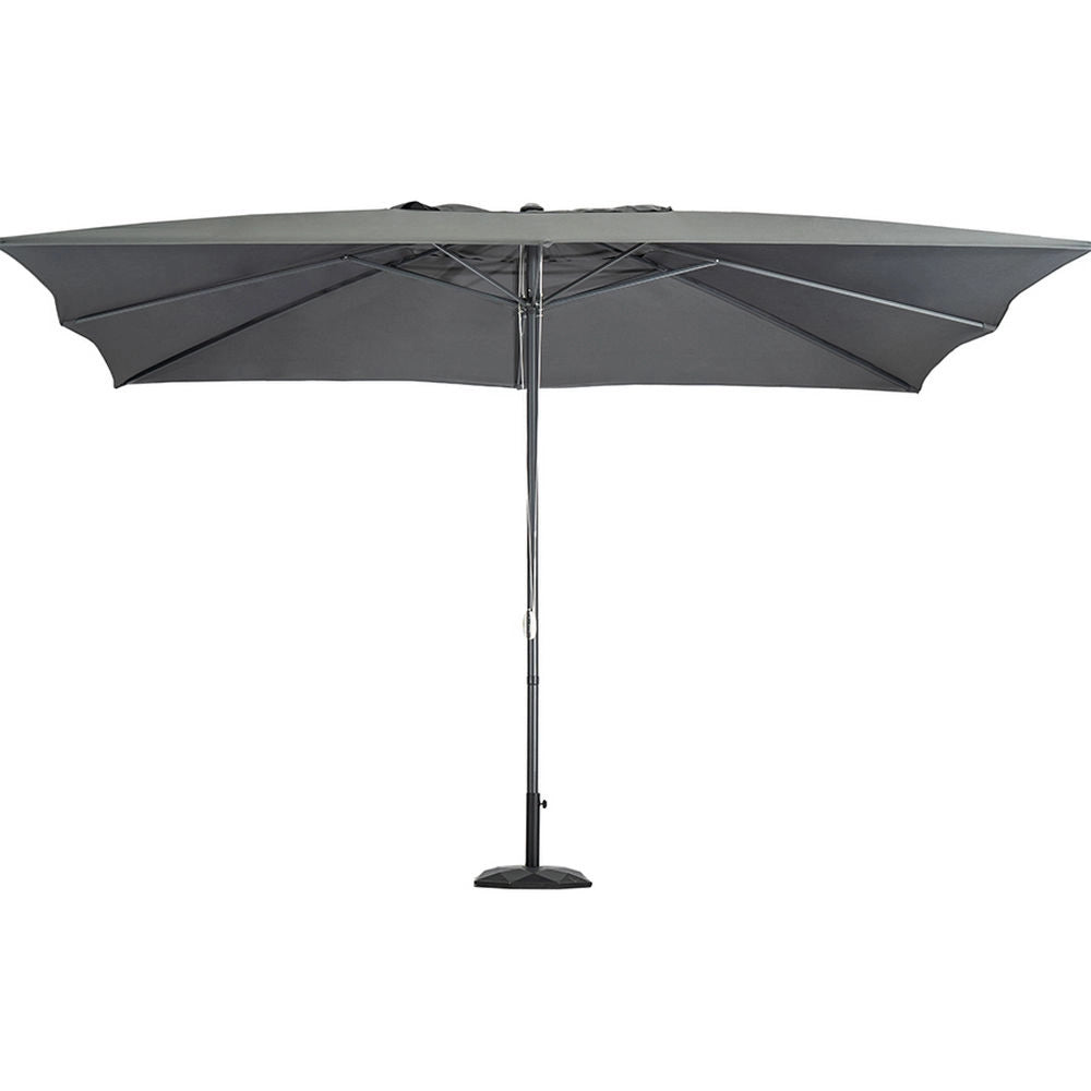 Ombrellone da Giardino con Palo Centrale in Alluminio Antivento Colore: Grigio, Formato: 3 x 3 m
