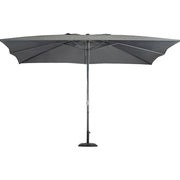 Ombrellone da Giardino con Palo Centrale in Alluminio Antivento Colore: Grigio, Formato: 3 x 3 m