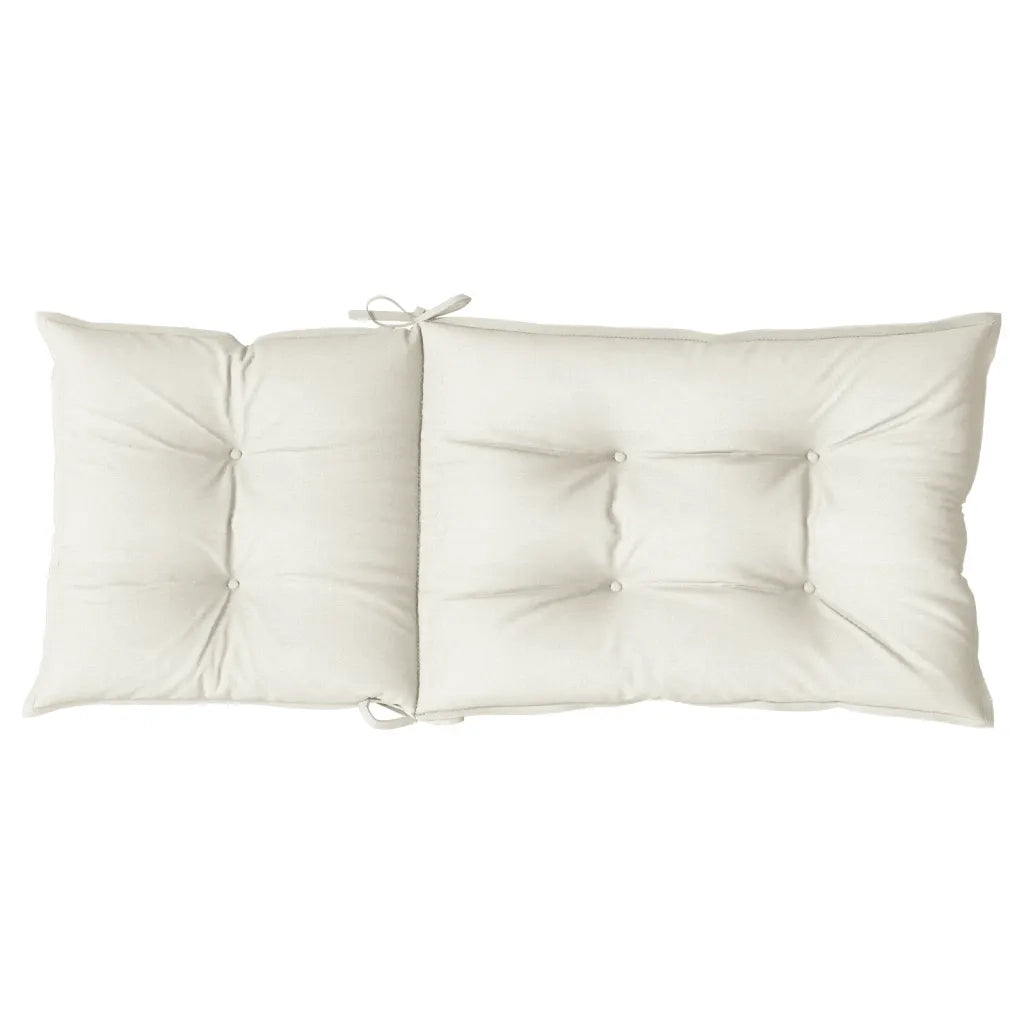Cuscini Sedia Schiena Alta 2 Crema M¨¦lange 120x50x7 Tessuto