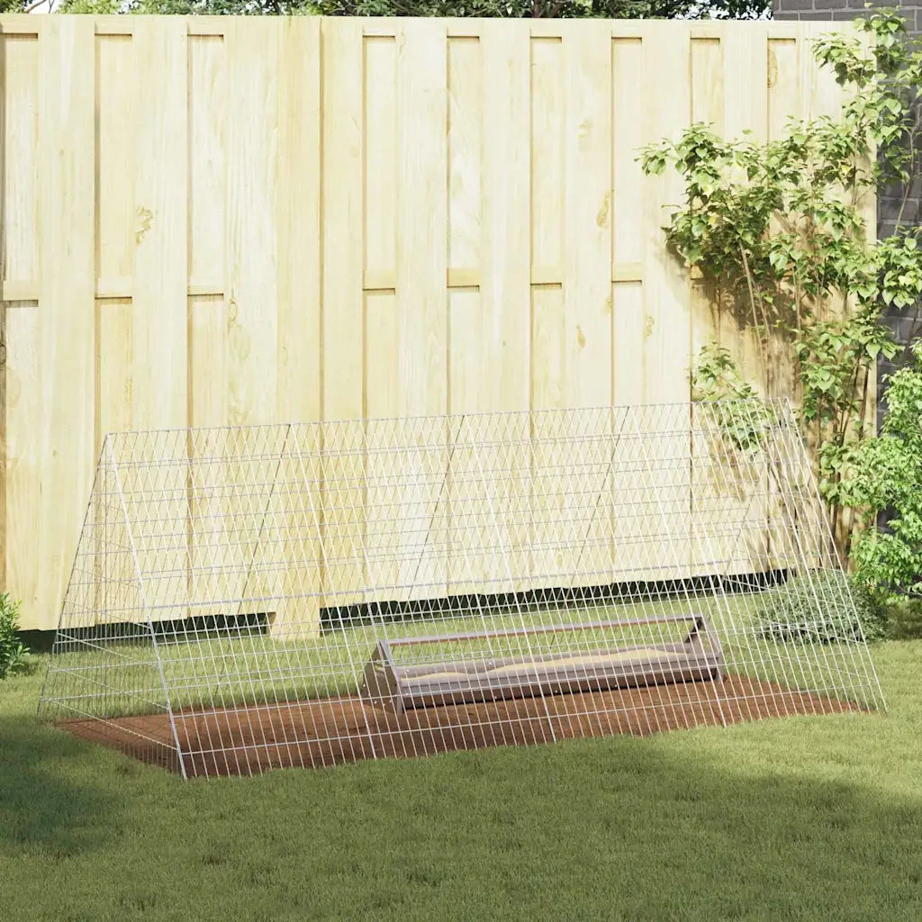 Gabbia per polli Argento 215 x 100 x 85 cm Acciaio zincato CFW8020056
