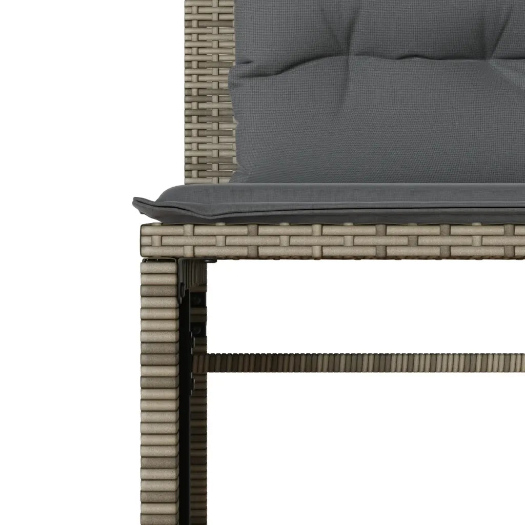 Set Divani da Giardino 4 pz con Cuscini in Polyrattan Grigio 4003880