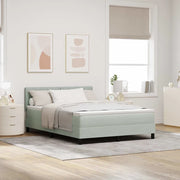 Letto a Sorgente LED con led Grigio chiaro 140 x 200 cm Velluto 3342722