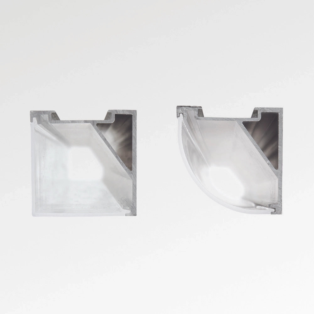Profilo Ang Tondo Slot Alluminio-Materie Plastiche Bianco 300Cm D16X16