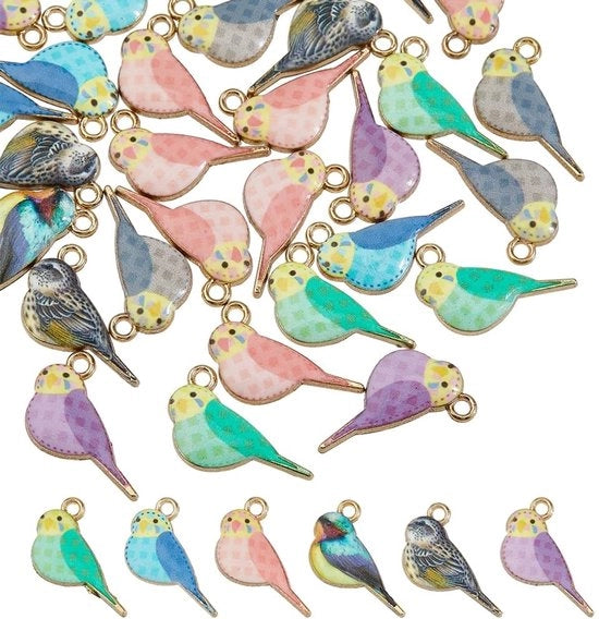 40 pezzi di accessori per gioielli in miniatura, hangers colorati