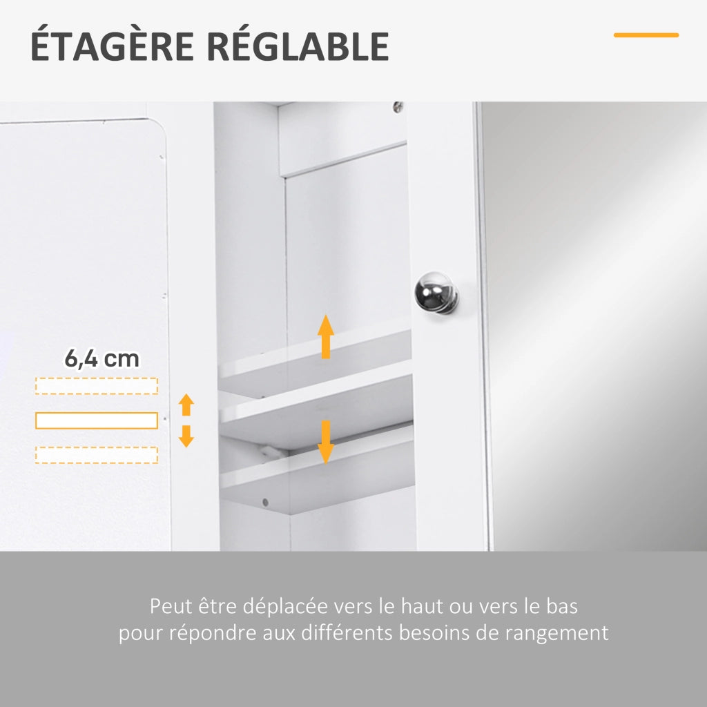 Mobile da Bagno a Parete con Specchio ¨C Xylo ¨C Grigio MDF 56x13x58cm