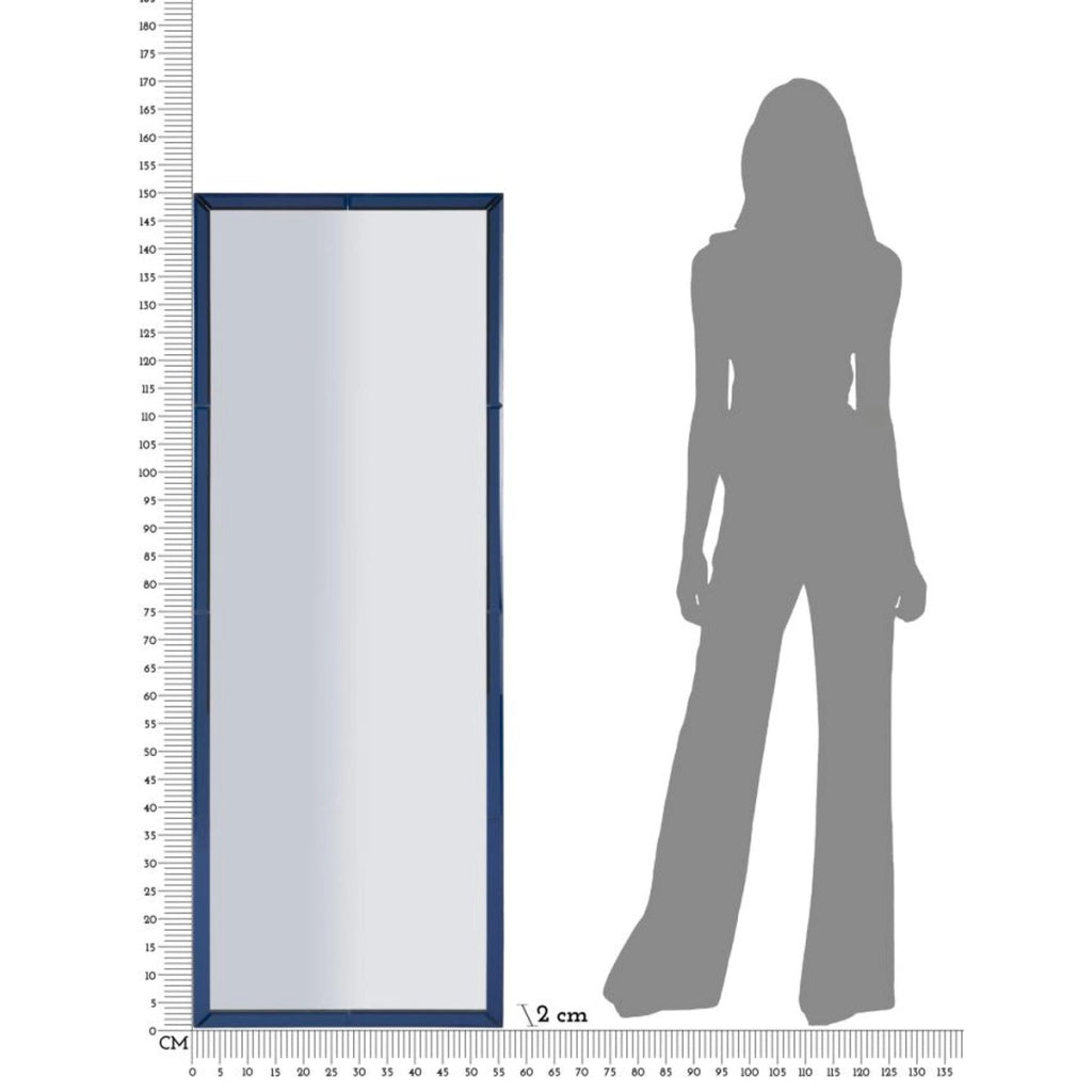 Specchio con Cornice VKH699, Blu, MDF, 150x55x2 cm