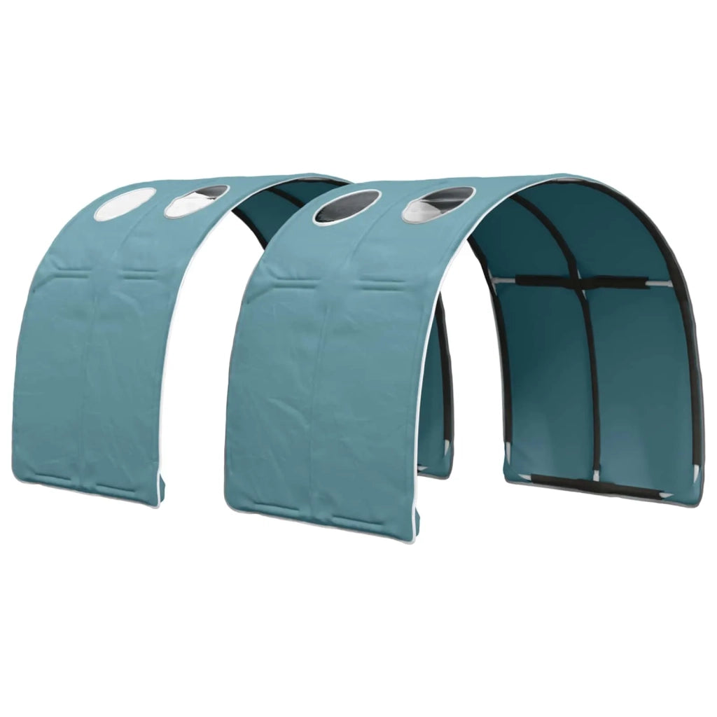 Letto alto per bambini con storage 3 pz Rovere Sonoma e Azzurro 3423600