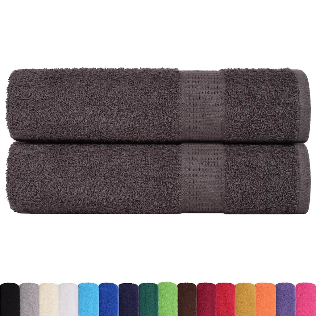 Asciugamani da doccia FROGN 2 pz | Teli per bagno Antracite 70x140 cm 360 g/m2