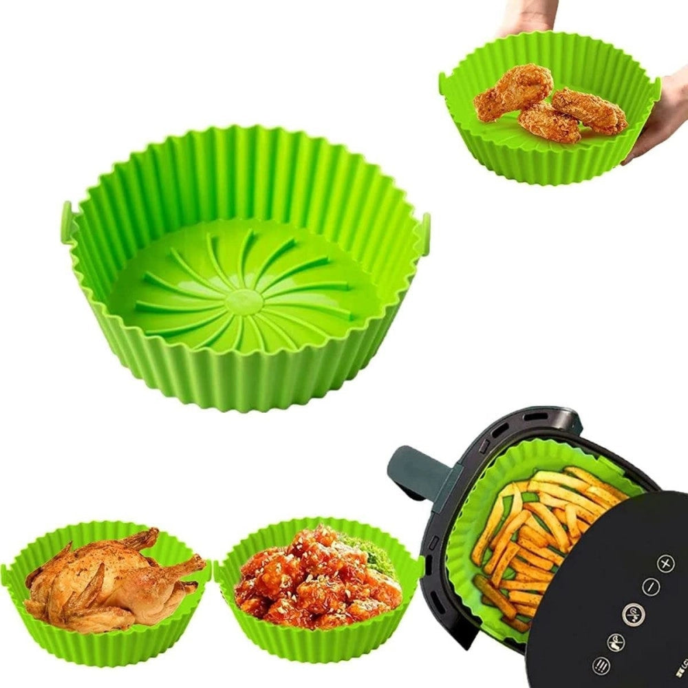 Trade Shop - Cestino In Silicone Friggitrice Ad Aria Teglia Riutilizzabile Antiaderente 20cm -