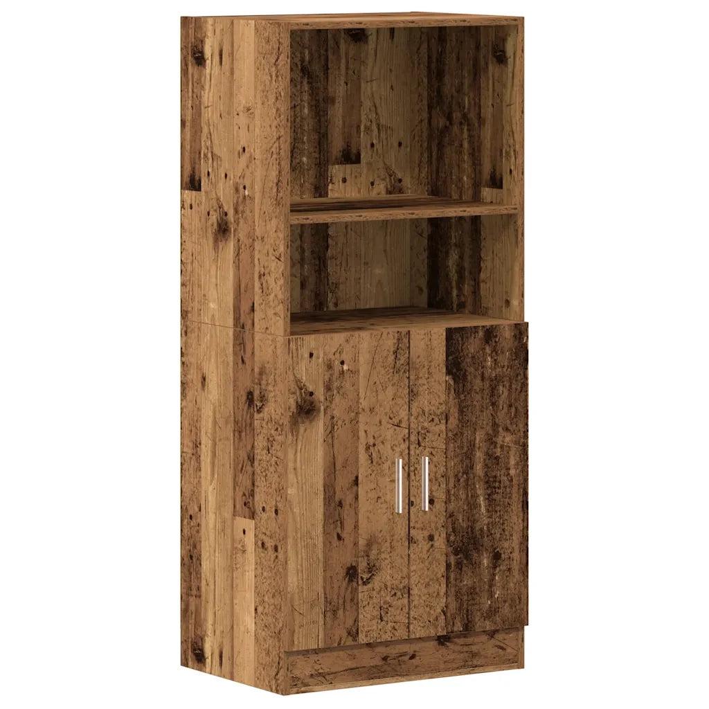 Pensile da cucina | Armadietto Cucina Legno Antico 57x41,5x131,5 cm in Truciolato