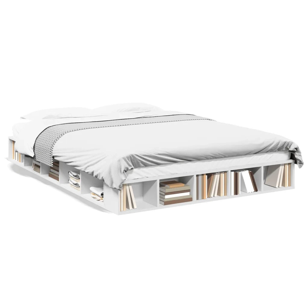Giroletto-Struttura Letto Bianco 160x200 cm in Legno Multistrato 952088