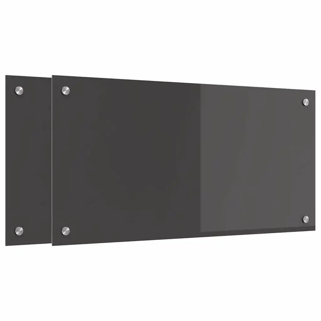 Rivestimento da Cucina 2 pz-Set di 2 Paraschizzi per Cucina Grigio scuro 80 x 40 cm