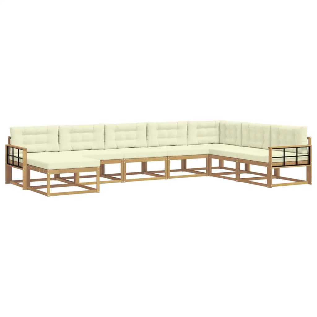 Set di divani da esterno 8 pcs Bianco e Crema 3386874