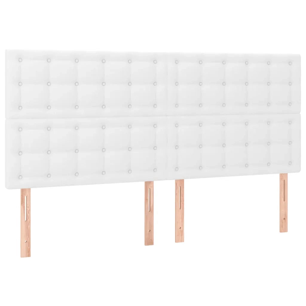 Giroletto Molle con Materasso e LED Bianco 160x200cm Similpelle