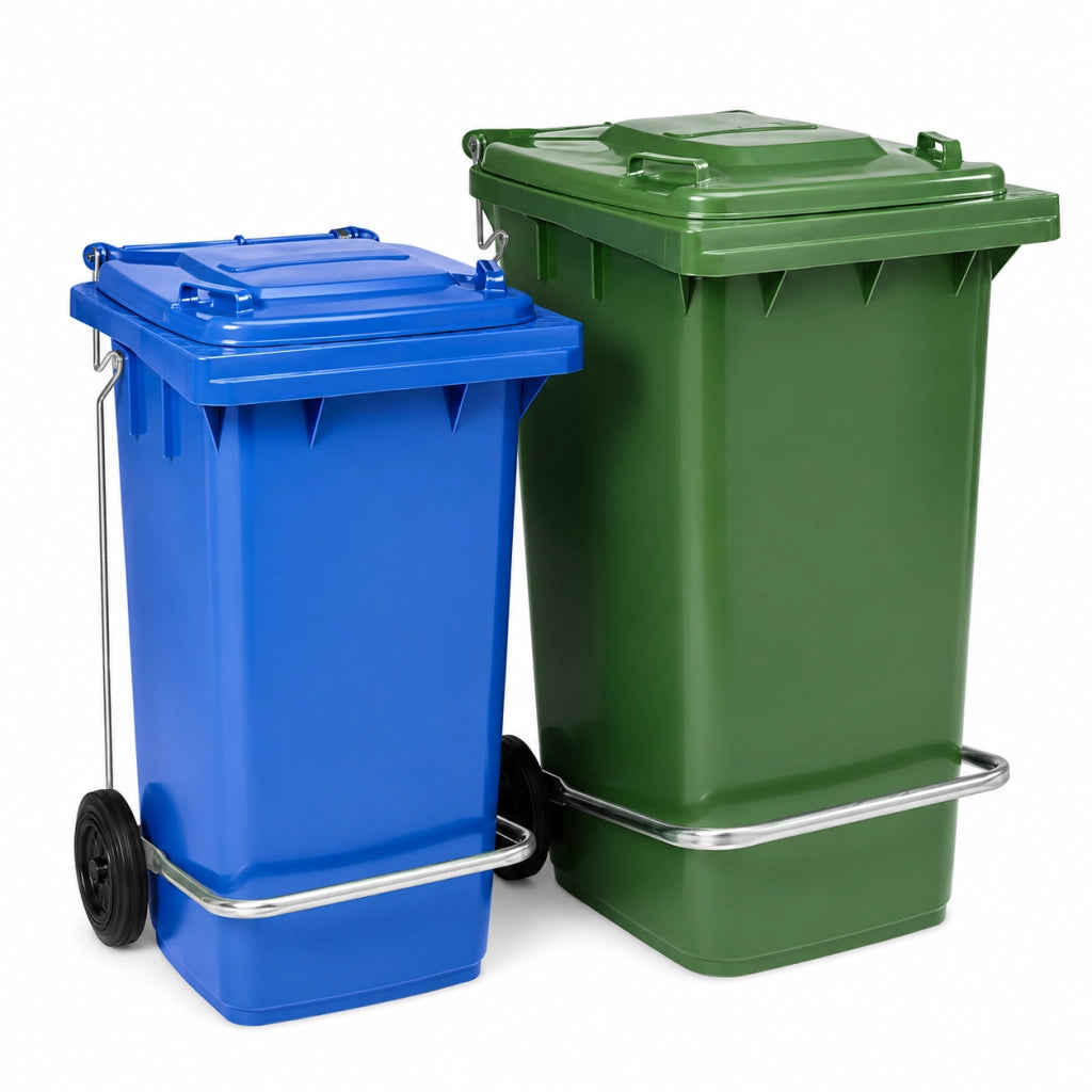 Kit Pedale e Anello Fermasacco Mobil Plastic per Contenitore Rifiuti 120 Litri Acciaio Zincato