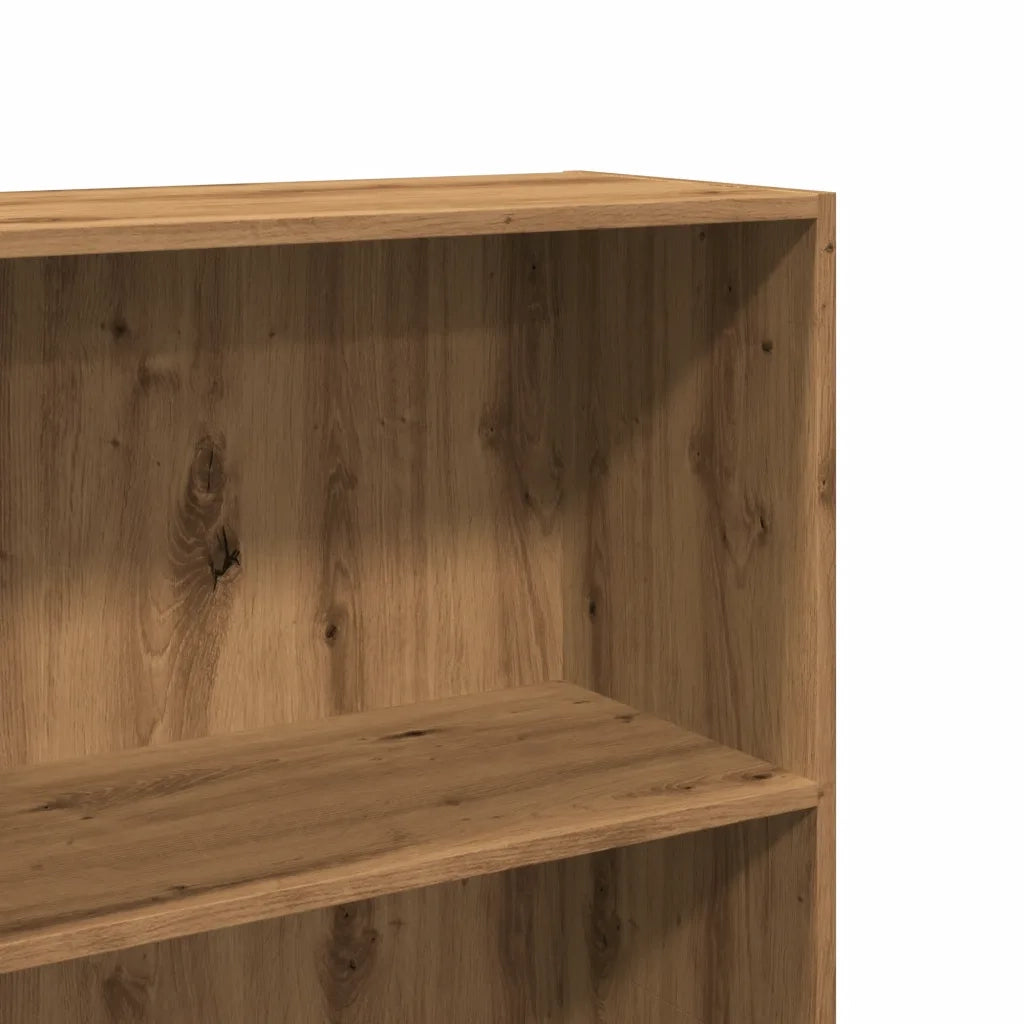 Libreria-Scaffale per Libri-Mobile di Stoccaggio Rovere Artigianale 60x30x152 cm in Legno Multistrato