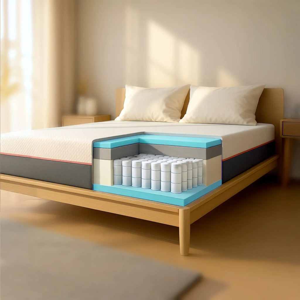 Materasso 90x190 Memory Breeze e Molle Insacchettate | Altezza 30 cm |  Sfoderabile, Anallergico e Traspirante | Made in Italy