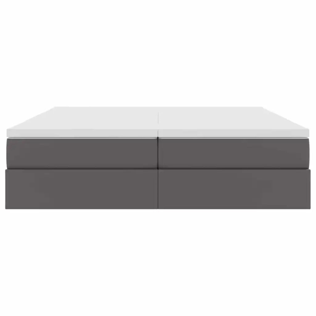Letto con contenitore e materasso Grigio 180 x 200 cm 3370343